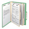 Smead Pressboard Folder, 6 Section, Green, PK10 14002